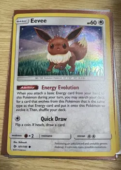 Eevee - (Cosmos Holo) 101/149 Sun & Moon Era Pokemon Card TCG 2017 - Image 1