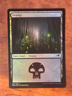 Swamp 287 Foil MTG Magic the Gathering Card NM Near Mint NEO - Image 1