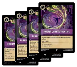 Disney Lorcana Friends on the Other Side x 4 - NM First Chapter - Plus Free Card - Image 1