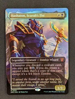 Hashaton, Scarab's Fist (Borderless) Foil 1 M Commander: Aetherdrift (DRC) NM - Image 1