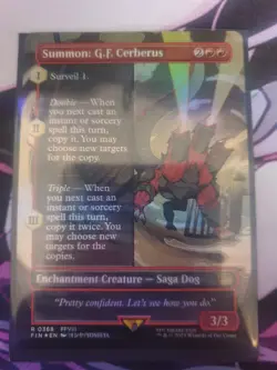 Summon: G.F. Cerberus Foil Borderless Rare Final Fantasy - Image 1