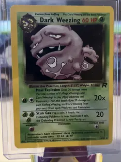 Pokemon TCG Dark Weezing 14/82 Team Rocket Holo HP - Image 1