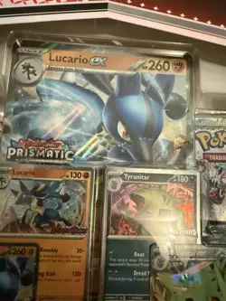 Pokemon TCG Scarlet & Violet Prismatic Evolutions Lucario ex PC Box New Sealed - Image 5