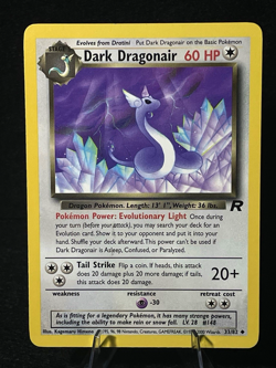 Pokemon TCG Dark Dragonair 33/82 Team Rocket Regular LP Rare WOTC - Image 1