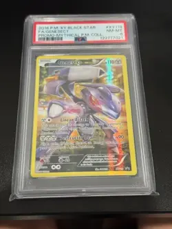2016 Pokemon Genesect Full Art XY119 Mythical Col. Promo PSA 8 NM-MINT - Image 1