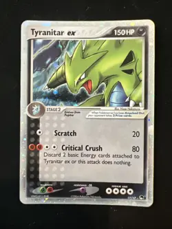 Pokemon TCG 2004 Tyranitar EX Ultra Rare Holo 17/17 Pop Series 1 - Image 1