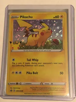 Pokemon 25th Anniversary Stamped General Mills Cereal Holo Pikachu SWSH039 Mint - Image 1