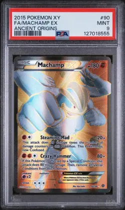 2015 Pokemon - XY Ancient Origins - Machamp EX 90/98 Full Art - PSA 9 - Image 1