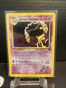 Sabrina's Alakazam 16/132 Gym Challenge 2000 Holo Rare WOTC Pokemon MINT - Image 2