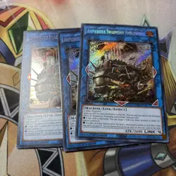 3X Yugioh Amphibious Swarmship Amblowhale RA04-EN077 Secret Rare 1st Edition NM - Image 1