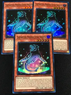 Yugioh Earthbound Prisoner Stone Sweeper MZMI-EN028 1st Super x3 (NM) - Image 1