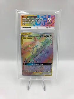 ACE 9 Moltres & Zapdos & Articuno GX 69/68 Pokemon Card Hidden Fates - NOT PSA - Image 1