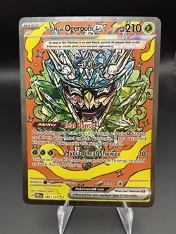 Pokemon Teal Mask Ogerpon EX Prismatic Evolutions Holo Card 145/131 SV - Image 1