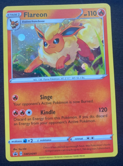 Pokemon TCG Flareon SWSH041 Holo Promo Card LP - Image 1