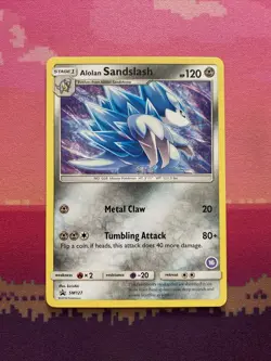 Pokemon Card Alolan Sandlash SM127 Black Star Promo Near Mint - Image 1