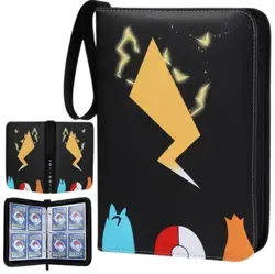 Pokemon Card Binder Zipper Game Card Collection Bag Pokemon 4-Pocket 400 Cards - Image 1