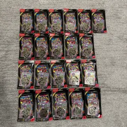 21 SEALED Pokemon Mega Evolution Sleeve Booster Pack, Promo Card, Pokemon Coin - Image 1