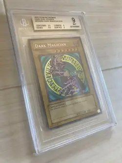 BGS 9 Mint 2002 Dark Magician DDS-002 Secret Rare YuGiOh Card English Holo - Image 3