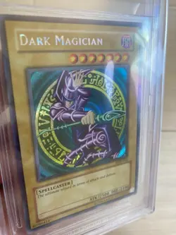 BGS 9 Mint 2002 Dark Magician DDS-002 Secret Rare YuGiOh Card English Holo - Image 4