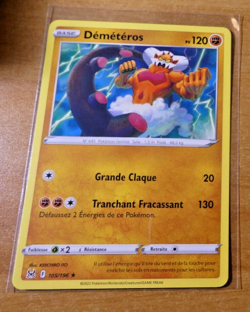 POKEMON ORIGINE PERDUE FRANCAISE CARD RARE CARTE Demeteros 105/196 FR NM 2022 - Image 1