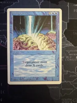 Braingeyser Revised Edition Magic the Gathering MTG LP - Image 1