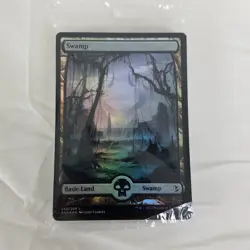 MTG Amonkhet Sealed Promo Pack Foil Full Art Various Basic Lands 2017 Open House - Image 1