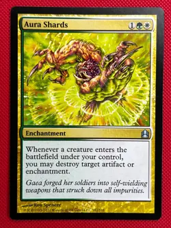 MTG 1X Aura Shards X1 Commander Magic - NM/MT - Image 1