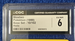 Pokemon - Mewtwo - Base Set - 1999 - Wizards of the Coast - CGC 6 Ex/Nm - Image 2