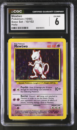 Pokemon - Mewtwo - Base Set - 1999 - Wizards of the Coast - CGC 6 Ex/Nm - Image 5