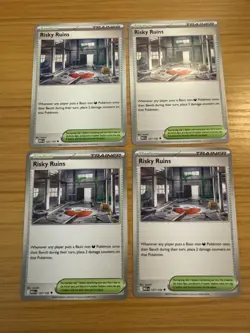 x4 Risky Ruins 127/132 - Mega Evolution - Pokemon - NM/M English - Image 1