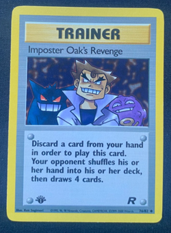 Imposter Oak’s Revenge 1st Edition Team Rocket 76/82 WOTC Vintage Pokemon NM - Image 1