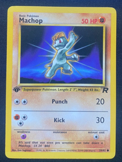 Machop 1st edition Team Rocket 59/82 WOTC vintage Pokemon NM - Image 1