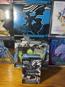 POKEMON Black Bolt Elite Trainer Box Booster Bundle Tech Sticker Collection Lot - Image 1