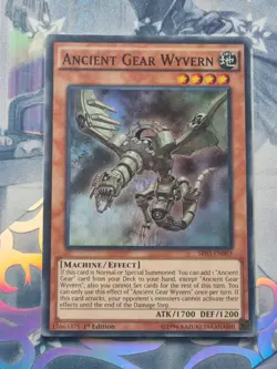 SR03-EN003 Ancient Gear Wyvern Super Rare 1st Edition Near Mint YuGiOh TCG - Image 1