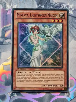 SDLI-EN002 Minerva, Lightsworn Maiden Super Rare 1st Edition NM YuGiOh TCG - Image 1