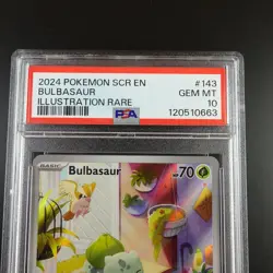 PSA 10 Bulbasaur 143/142 Pokemon Stellar Crown IR Full Art Holo Card - Image 2
