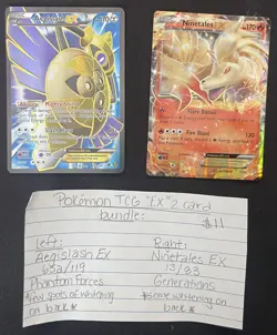 Pokemon TCG “EX” 2 Card Bundle Aegislash&Ninetales - Image 3