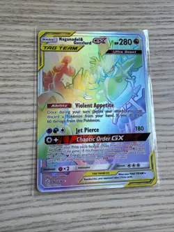 Mint/NM TCG Naganadel & Guzzlord GX 260/236 Secret Cosmic Eclipse Pokemon Card - Image 1