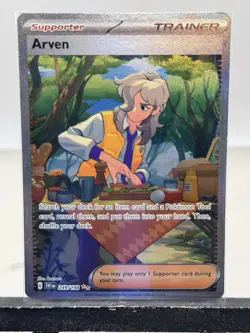 Pokemon TCG Arven Trainer Holo Card Secret Rare Special Illustration Rare - Image 1