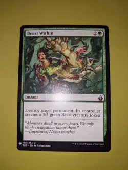 Beast Within x1 Battlebond Mystery Booster 1x Magic the Gathering MTG - Image 1