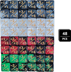 MTG Dice Counters 48 Piece Magic Gathering Token Sparkle Dice Set - Image 3