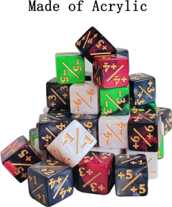 MTG Dice Counters 48 Piece Magic Gathering Token Sparkle Dice Set - Image 4
