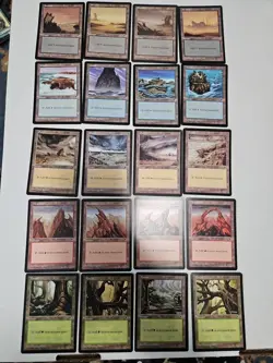 Magic The Gathering Tempest Basic Land Set Of 20 Vintage MTG Rare Nm - Image 1