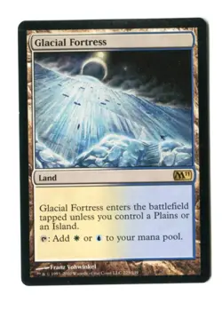 MTG Glacial Fortress Magic Core Set 2011 M11 Rare Dual Mana Land Unplayed NM - Image 1