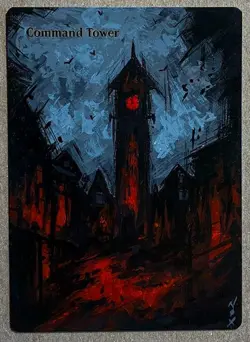 Hand-painted MTG alter | Command Tower | textless NOX altered art - Image 1