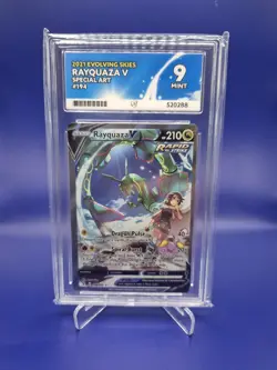 Pokemon TCG - Rayquaza V Evolving Skies 194/203 Special Art Ace Graded Mint 9 - Image 1