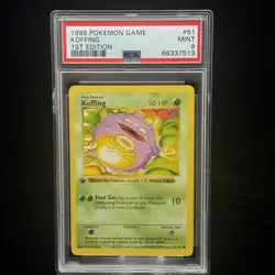 Koffing #51 1st Edition Base Set 1999 Pokemon Game PSA 9 🍃 - Image 1