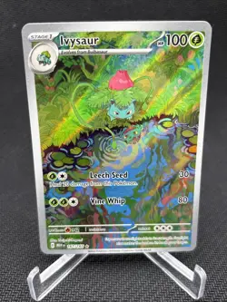 Pokemon Ivysaur 167/165 Scarlet & Violet 151 Illustration Rare Full Art Holo NM - Image 1