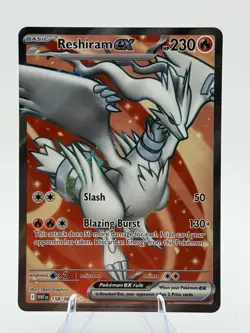 Reshiram ex Full Art Ultra Rare 158/086 White Flare Pokemon TCG Pack Fresh - Image 1