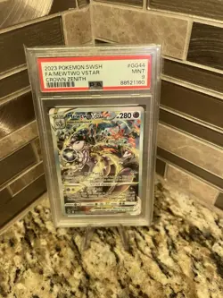 2023 POKEMON SWORD & SHIELD CROWN ZENITH #GG44 FULL ART/ MEWTWO VSTAR PSA 9 - Image 1